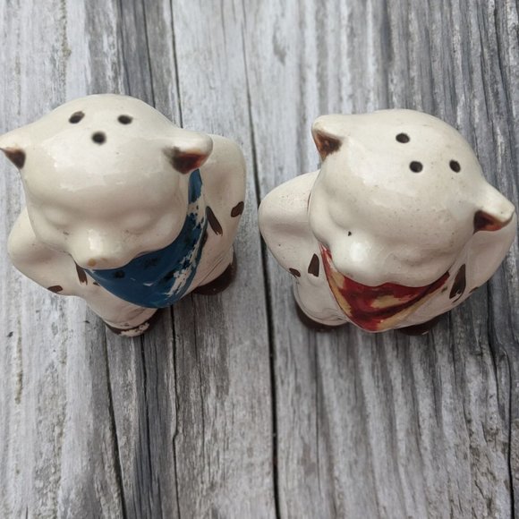 Novelty Salt and Pepper Shakers Set Vintage Pig - Picture 6 of 8